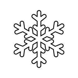 snowflake icon sign symbol isolated white vector image