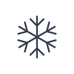 chsnowflake icon black silhouette snow flake sign vector image