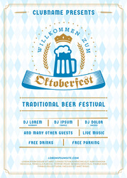 oktoberfest beer festival celebration typography vector image