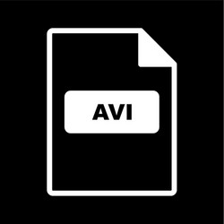 avi icon vector image