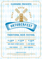 oktoberfest beer festival celebration typography vector image