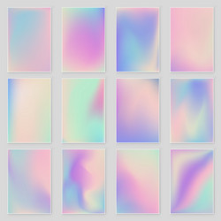 abstract blurred holographic gradient background vector image