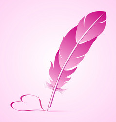 valentines goose quill vector image