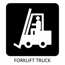 Forklift truck sign vector