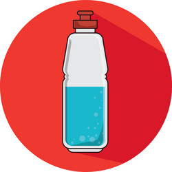 Bottle water gym isolated icon vector