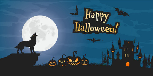 cartoon halloween background vector image