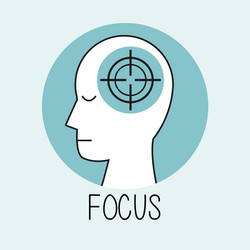 profile human head focus vector image