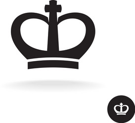 crown rounded black simple icon vector image