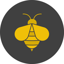 honey bee glyph color icon vector image