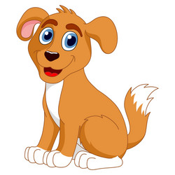 cartoon puppy vector image