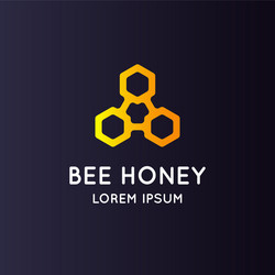 logo bee honey stylish and modern sign vector image