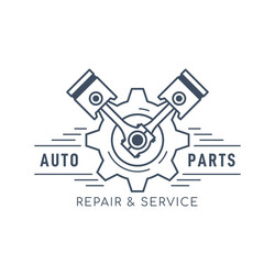 car service and repair badge design stock vector image