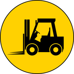 forklift floor sign on white background vector image