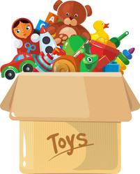 cardboard box for children vector image