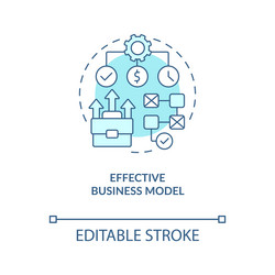 Effective business model concept turquoise icon vector