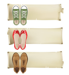 shoes banners vector image