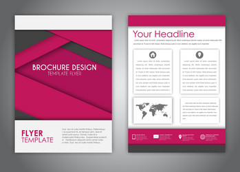 brochures in the style of material design vector image