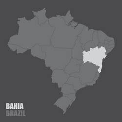 brazil bahia map vector image