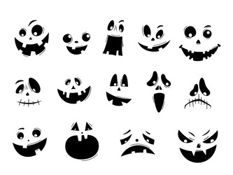 scary and funny halloween pumpkin or ghost vector image