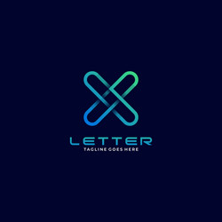 logo abstract letter x gradient colorful vector image