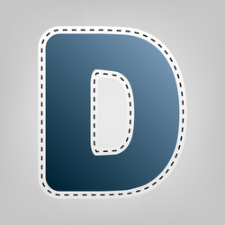 letter d sign design template element vector image