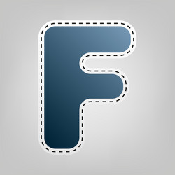 letter f sign design template element vector image