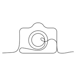 line drawing foto camera vector image