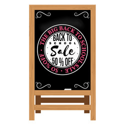 back to school design wooden announcement board vector image