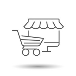 e-commerce line icon online shopping symbol vector image