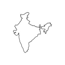 india map silhouette vector image