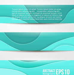 Set of abstract blue banners three background vector