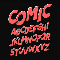 comics style font vector image