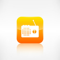 radio web icon application button vector image