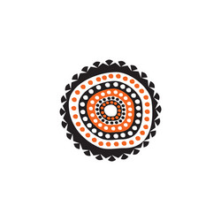 aboriginal art dots painting icon logo design vector image