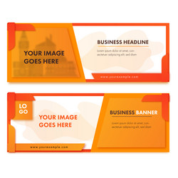 business banner or header design in two options vector