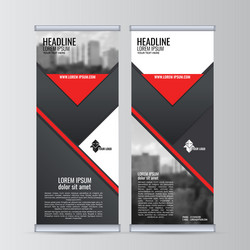 roll up business banner design vertical template vector image