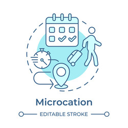 microcation soft blue concept icon vector image