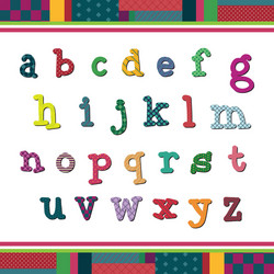 color alphabet set vector image