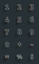 calculator numbers vector image