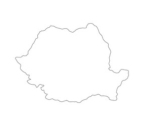 map of romania vector image