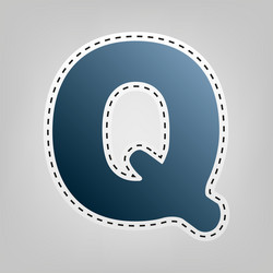 letter q sign design template element vector image