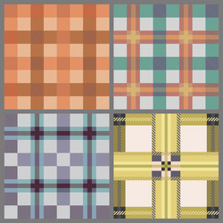 Set of seamless tartan patterns vector