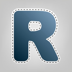 letter r sign design template element vector image