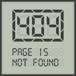 Page in not found digital error message vector