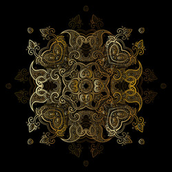 gold mandala vector image