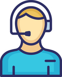 customer representative icon which can eas vector image