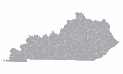 Kentucky state counties map vector