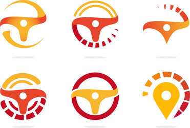 Icon set driver vector