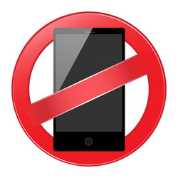 mobile phone forbidden vector image