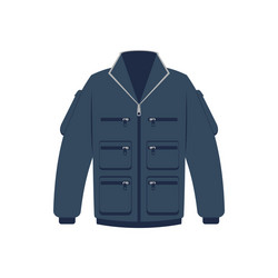 Winter jacket isolated icon vector